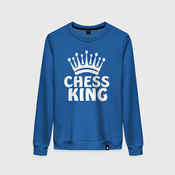 Свитшот хлопковый женский Chess King, цвет: синий