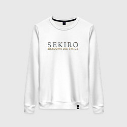 Свитшот хлопковый женский Секиро лого, цвет: белый