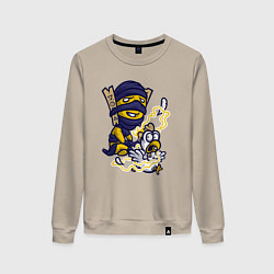 Свитшот хлопковый женский Shadow shaman, цвет: миндальный