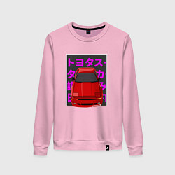 Свитшот хлопковый женский Supra A70 MK3 JDM, цвет: светло-розовый