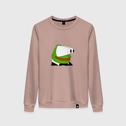 Свитшот хлопковый женский Booba Pepe, цвет: пыльно-розовый