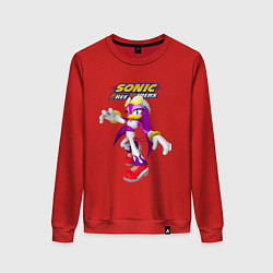Свитшот хлопковый женский Sonic - ласточка Вейв - Free riders, цвет: красный