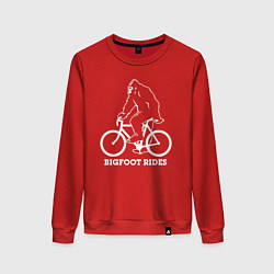 Женский свитшот Бигфут на велосипеде