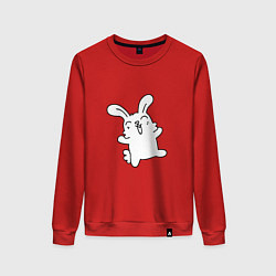 Свитшот хлопковый женский Happy Bunny, цвет: красный