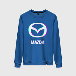 Женский свитшот Значок Mazda в стиле glitch