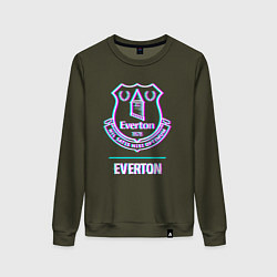 Женский свитшот Everton FC в стиле glitch