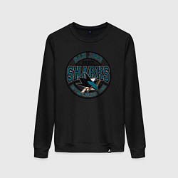 Свитшот хлопковый женский San Jose Sharks, цвет: черный