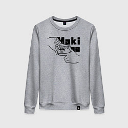 Свитшот хлопковый женский Глаза Макимы, цвет: меланж