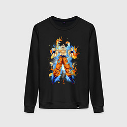 Свитшот хлопковый женский Dragon Ball - Goku, цвет: черный