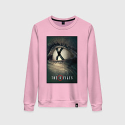 Свитшот хлопковый женский X - Files poster, цвет: светло-розовый