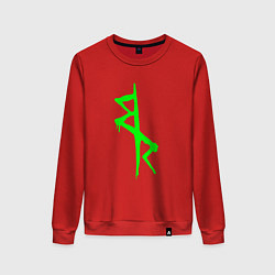 Свитшот хлопковый женский Logotype - Cyberpunk: Edgerunners, цвет: красный