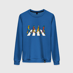 Свитшот хлопковый женский Beatles team, цвет: синий