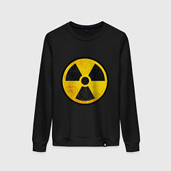 Свитшот хлопковый женский Atomic Nuclear, цвет: черный