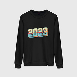 Свитшот хлопковый женский 2023, цвет: черный