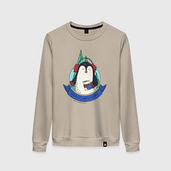 Женский свитшот Merry christmas penguin