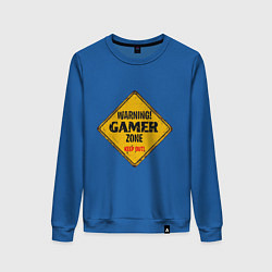 Свитшот хлопковый женский Gamer zone - keep out, цвет: синий