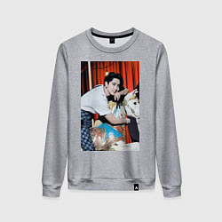 Свитшот хлопковый женский Han Circus, цвет: меланж