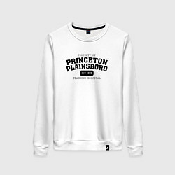 Свитшот хлопковый женский Property Of Princeton Plainsboro как у Доктора Хау, цвет: белый