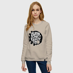 Свитшот хлопковый женский Blink one eighty two, цвет: миндальный — фото 2