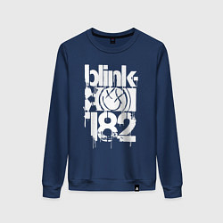 Свитшот хлопковый женский Stencil white logo, цвет: тёмно-синий