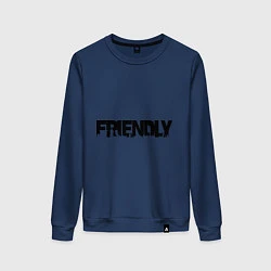 Свитшот хлопковый женский DayZ: Im friendly, цвет: тёмно-синий