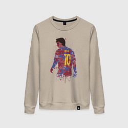 Свитшот хлопковый женский Color Messi, цвет: миндальный