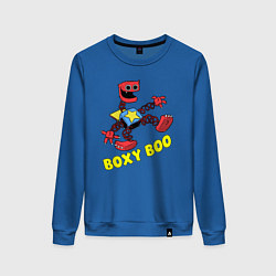 Свитшот хлопковый женский Project Playtime - Boxy Boo, цвет: синий