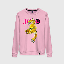 Свитшот хлопковый женский The World - stand of Dio Brando - Jojo, цвет: светло-розовый