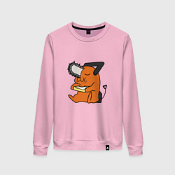 Свитшот хлопковый женский Пачита ест тост, цвет: светло-розовый
