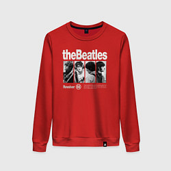Свитшот хлопковый женский The Beatles rock, цвет: красный