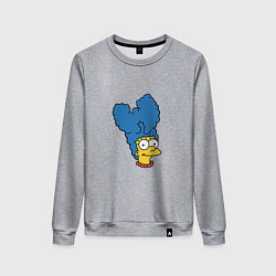 Свитшот хлопковый женский Marge Wu-Tang, цвет: меланж