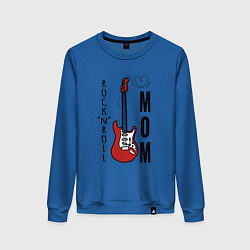 Женский свитшот Rocknroll mom с гитарой