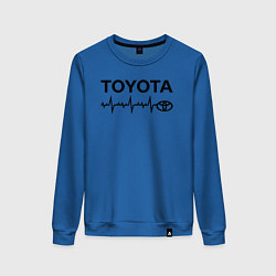 Свитшот хлопковый женский Любимая Тойота, цвет: синий