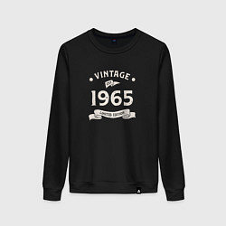Свитшот хлопковый женский Винтаж 1965 ограниченный выпуск, цвет: черный