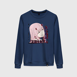 Свитшот хлопковый женский Anime X Girl, цвет: тёмно-синий