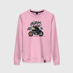 Женский свитшот Мотогонки мотоциклист