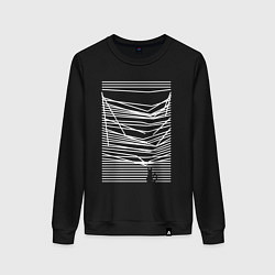 Свитшот хлопковый женский Joy Division кот, цвет: черный