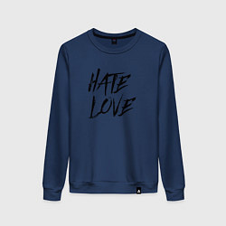 Женский свитшот Hate love Face