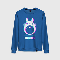 Женский свитшот Символ Totoro в стиле glitch