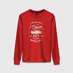 Свитшот хлопковый женский Я классический 1977, цвет: красный