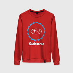 Свитшот хлопковый женский Subaru в стиле Top Gear, цвет: красный