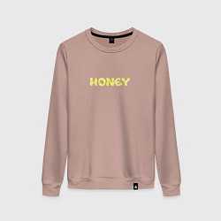 Свитшот хлопковый женский Honey, цвет: пыльно-розовый