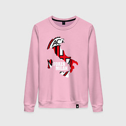 Свитшот хлопковый женский Forza Milan, цвет: светло-розовый