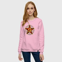 Свитшот хлопковый женский Star USSR, цвет: светло-розовый — фото 2