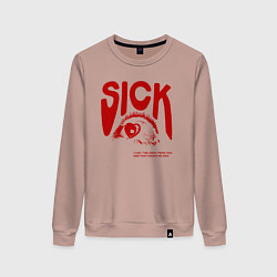 Женский свитшот Sick i cant away from you red