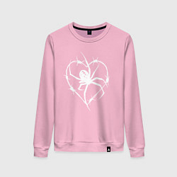Свитшот хлопковый женский Spider love, цвет: светло-розовый