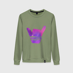 Свитшот хлопковый женский Yamaster Gradient, цвет: авокадо