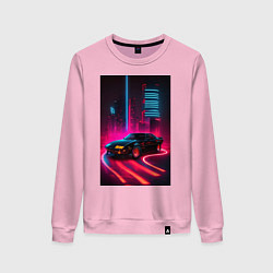 Свитшот хлопковый женский KITT auto - неон, цвет: светло-розовый