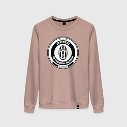 Свитшот хлопковый женский Juventus club, цвет: пыльно-розовый