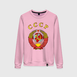 Свитшот хлопковый женский CCCР Пролетарии, цвет: светло-розовый